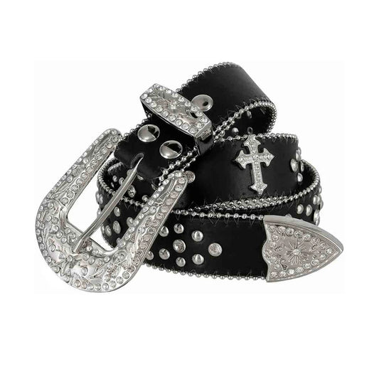 Ceinture noir argenté Lown