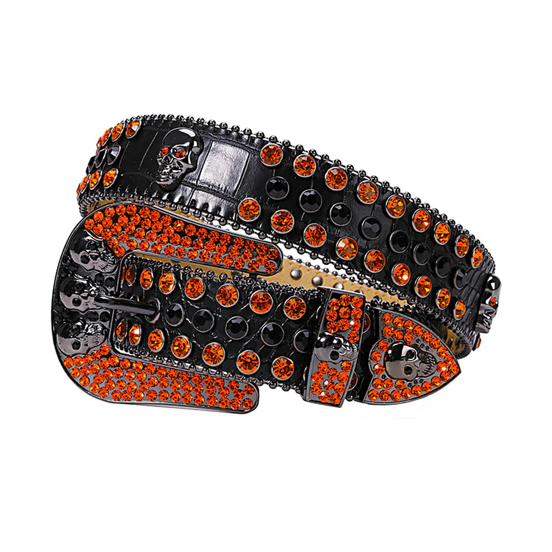 Ceinture noir et orange Wide