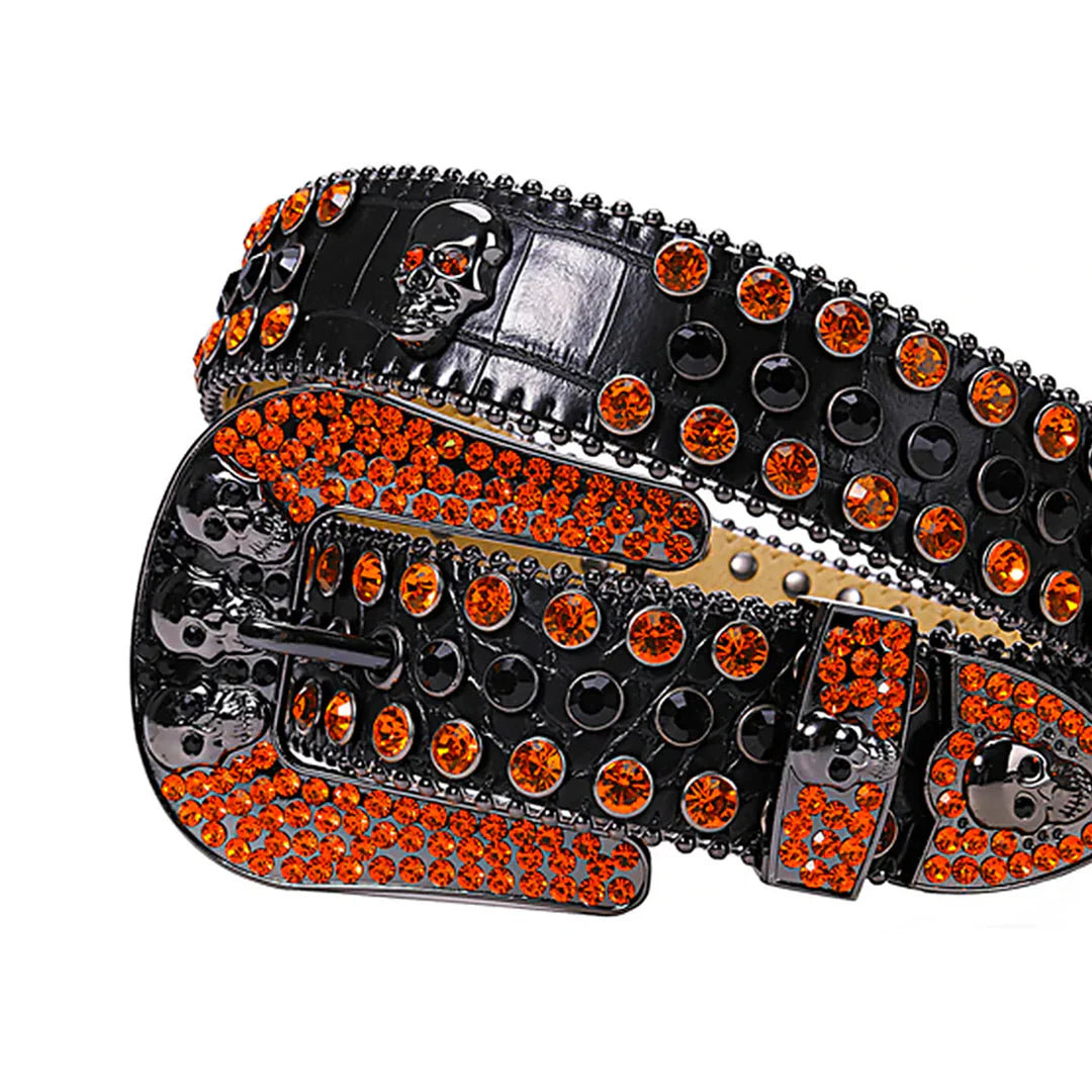 Ceinture noir et orange Wide