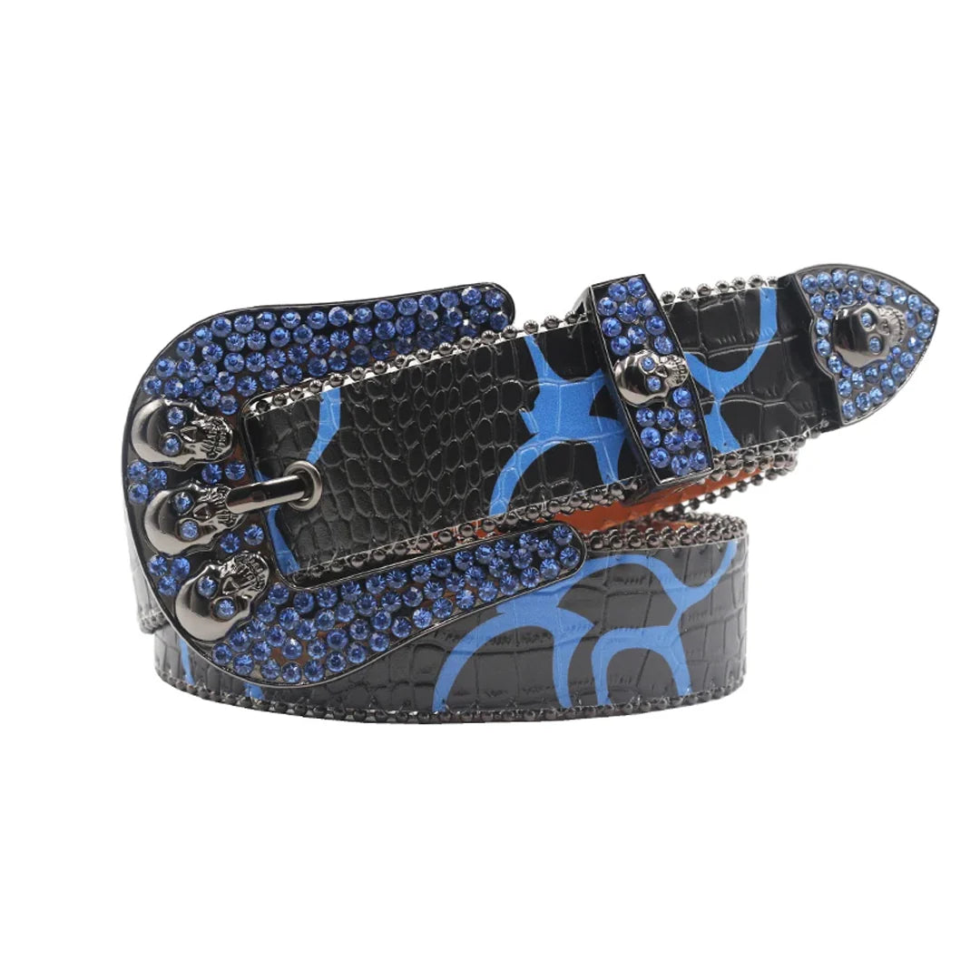 Ceinture noir et bleu wide