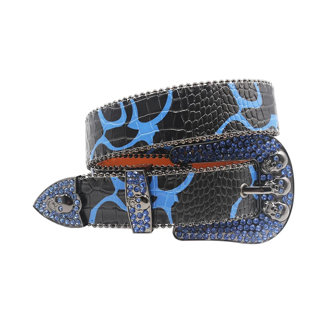 Ceinture noir et bleu wide